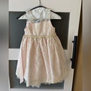 Elegant Pink Lace Kids Dress